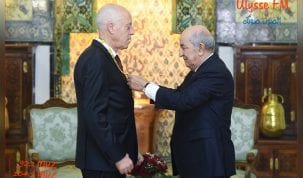 عبد المجيد تبون يمنح قيْس سعيّد أعلى وسام تمنحه الجزائر